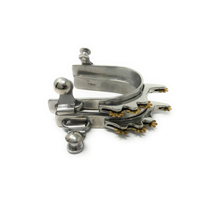 Mors de cheval en acier inoxydable avec éperons équestres lisses en laiton, accessoires pour bottes d'équitation, vente en gros pour chevaux - Product Image 6