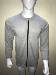 Formal Post Mastectomy Zip up women tshirts with <b>Drain</b> Pockets for Surgery Recovery - Product Image 3