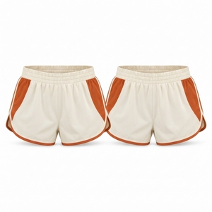 Shorts taille haute vintage pour femme, 100% coton, respirants, anti-plis, séchage rapide, avec logo brodé personnalisé, haute qualité, OEM - Product Image 6