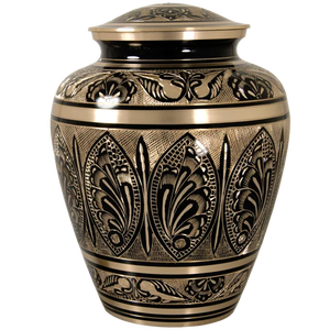 Urna Funeraria de Aluminio Azul con Diseño de Tigre para Cenizas de Adultos, Urna Decorativa Grande con Tapa - Product Image 3