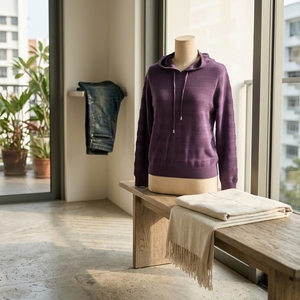 Pull à capuche en tricot texturé de style décontracté (P8T26102) - Product Image 4