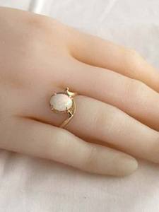Minimal <b>Opal</b> Stone <b>Gold</b> Plated <b>Rings</b> for Girls and Women Elegant Everyday Fashion Jewelry - Product Image 4