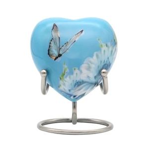 Customized Engraved Heart <b>Keepsake</b> <b>Ashes</b> Urn Premium Metal Mini Urn <b>for</b> Family Remembrance - Product Image 2
