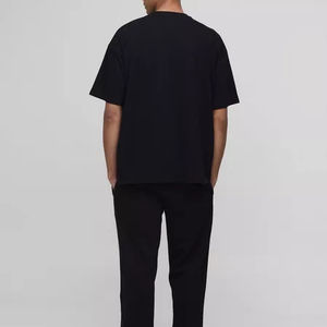 T-shirt Homme Hip-Hop Oversize en Jersey 100% Coton Imprimé Numérique Couleur Unie, Coupe Ample Anti-Plis Respirant - Product Image 2