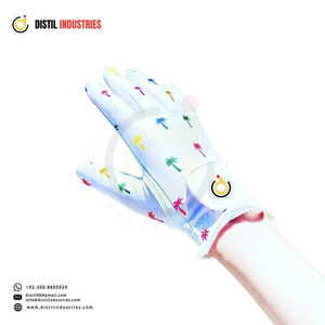 Gants de golf en cuir Cabretta de qualité supérieure, écologiques, personnalisés en gros, DISTIL INDUSTRIES, imprimé palmier, main droite, unisexe - Product Image 6