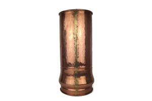 <b>Hammered</b> Design Copper Metal Umbrella Stand Suitable for Entryway Events Hotels Resorts and Luxury Interior Decor From India - Product Image 6