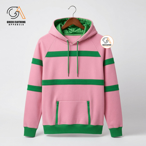 เสื้อฮู้ดสตรีแบบสั่งทำพิเศษสำหรับชมรมนักศึกษาหญิง พร้อมตัวอักษรกรีกปักด้านหน้า และผ้าถักย้อมสีแบบ Tie Dye 100% - Product Image 5