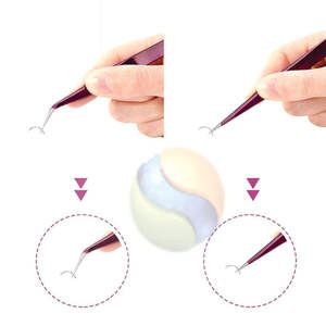 Pince à épiler de précision haut de gamme en acier inoxydable pour cils et bijoux avec logo personnalisé - Product Image 3