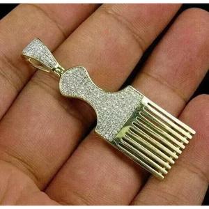 Collar de Diseño Trisha Jewels con Moissanita VVS, Plata de Ley, Estilo Hip Hop Unisex, Totalmente Engastado, Certificado GIA - Product Image 1