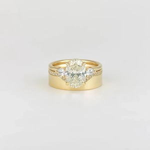 6MM Wide V Cut Diamond <b>Ring</b> 14k Solid Gold 0.27CT Round Lab Diamond Half Eternity Wedding Band <b>Stack</b> <b>Ring</b> IGI Certified VS+ - Product Image 4