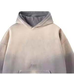 Sweat-shirts à capuche délavés à l'acide pour hommes, 100% coton, vêtements décontractés d'hiver, marque privée, faible MOQ, pull à capuche personnalisé, vente en gros - Product Image 2