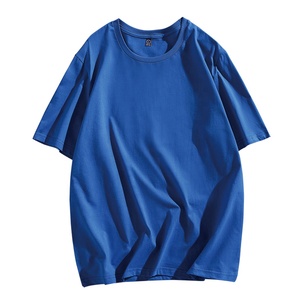 Camiseta personalizada extragrande para hombre, 230 g/m², algodón grueso, informal, de color sólido, manga corta, cuello redondo, para verano. - Product Image 5
