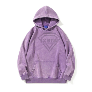 Sweat à capuche épais 100% coton mélangé, délavé à l'acide, effet vieilli, imprimé design personnalisé, 2026, Nouvelle tendance, OEM, Vente en gros - Product Image 1