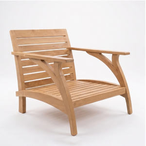 El sillón Anderson Teak Riviera Luxe, hecho de madera de teca natural, es ideal para el jardín o la playa. - Product Image 4