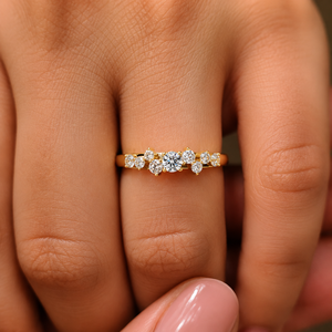Anillos de Compromiso y Boda de Oro Sólido de 14K con Diamantes Cultivados en Laboratorio, Corte Brillante Redondo, para Mujer, 0.30 CTW, Joyería para Uso Diario - Product Image 2
