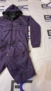 Top Trendy Summer Nylon Screen Printed Windbreaker <b>Short</b> <b>Set</b> Zip up Long Sleeve High Street Men <b>Shorts</b> <b>Set</b> - Product Image 5