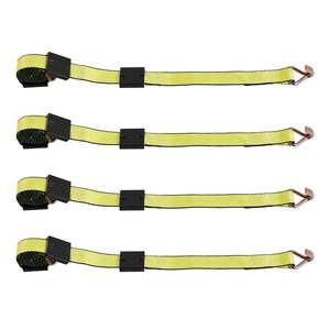 Kit de Amarre con Calzo para Ruedas para SUVs y Camiones - Correa de Amarre para Remolque Tipo Plataforma - Kit de Amarre para Automóviles con Gancho en J - Resistencia a la Rotura de 10009 Libras - Trinquete 3333 - Product Image 1