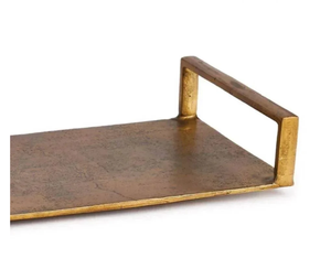 Bandeja Rectangular de Latón Hecha a Mano de Lujo, Plato de Servir Dorado con Textura Ondulada, Centro de Mesa Decorativo para Hogar, Cocina y Vanidad - Product Image 2