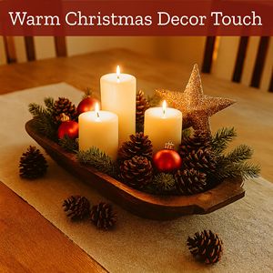 Rustic Wooden Dough <b>Bowl</b> 16 Inch Handcrafted Oval <b>Serving</b> Tray for Dining Table Home Decor Thanksgiving <b>Christmas</b> decorations - Product Image 6