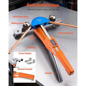 Kit de pliage de tubes compact 1/4 7/8 pouces, matrices en alliage d'aluminium avant/arrière, outil de pliage manuel 7 couleurs pour le cuivre, le CVC et l'air - Product Image 5