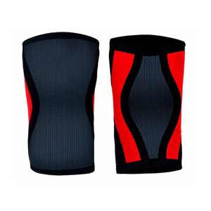 Genouillère pour homme à rayures rouges, blanches, noires et étoiles bleues, imprimé par sublimation, en polyester élastique, équipement de protection - Product Image 4