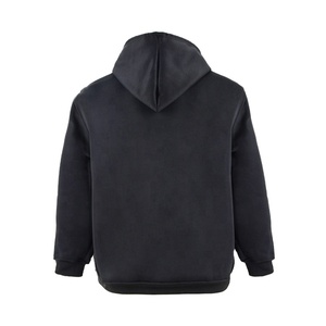 Sweat à capuche tissé en coton 100% doublé, imprimé, uni, avec fermeture éclair, personnalisé, vente en gros, pour femmes et hommes - Product Image 3