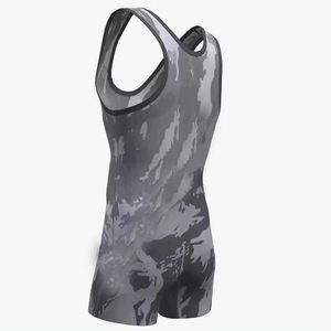 Custom Breathable Athletic Sleeveless Jumpsuit <b>Men</b> Women Youth American Flag <b>Wrestling</b> Training Uniform Design <b>Singlets</b> - Product Image 4