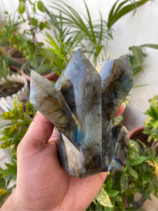 Torre de Cristal de Labradorita Pulida con Punto de Destello, Gema Natural Artesanal para Decoración de Hogar u Oficina, Adorno de Mesa, Regalo de Cumpleaños o Boda, OEM - Product Image 4
