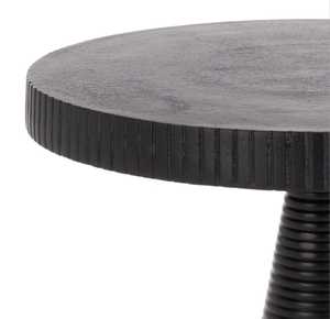 Mesa Auxiliar Redonda Moderna y Elegante con Base Texturizada para Muebles de Sala de Estar - Product Image 4