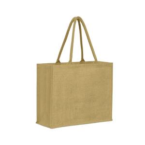 Sac de courses pliable et réutilisable en jute 100 % recyclée, écologique, biodégradable, durable, beige et marron, taille extra large, prix de gros - Product Image 6