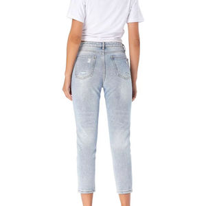 Jeans de Mezclilla Ajustados de Color Sólido para Mujer, Exclusivos 2026, Cómodos, Elegantes, Pantalones Casuales de Moda al por Mayor - Product Image 6