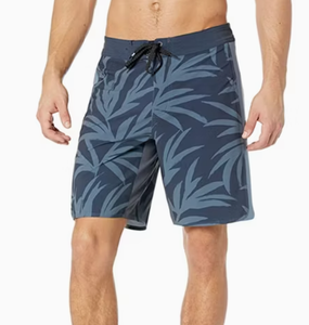 Short de bain pour hommes, imprimé pissenlit vert, taille avec cordon de serrage, séchage rapide, vêtements de bain décontractés, longueur courte, en polyester - Product Image 3