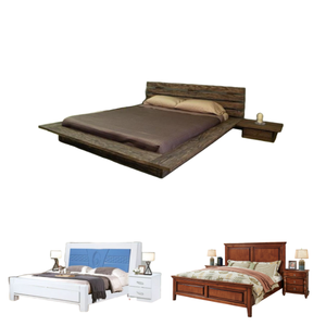 Latest Double <b>Bed</b> Designs Simple Wooden Double <b>Beds</b> High Quality <b>Solid</b> <b>Wood</b> with Modern Minimalist Design - Product Image 4