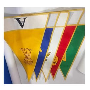 Banderas bordadas de 5 triángulos para la Regalia Masónica, ideales para la Orden de la Estrella del Este O.E.S., con el mejor logotipo bordado de la bandera blanca. - Product Image 5