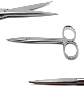 Ciseaux chirurgicaux de précision World Precision Kelly, droits, 180 mm, tranchants, argentés, certifiés CE, instruments chirurgicaux dentaires et ORL en acier inoxydable - Product Image 3