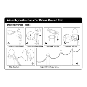 12set/KIT başak tabanı yansıtıcı POST-B trafik bariyerleri ile açık plastik Stanchions - Product Image 6
