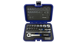 ชุดประแจบล็อก 6 แฉก 3/8 นิ้ว 18 ชิ้น ผลิตในไต้หวัน แบบใช้มือหมุน ผลิตโดย ODM OEM ทำจากเหล็กโครเมียมวานาเดียม - Product Image 4