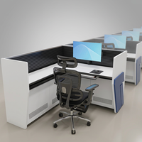 Console de salle de contrôle intégrée, mobilier de centre de commandement industriel, poste de travail de surveillance et de dispatchage de sécurité