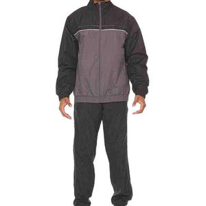 Ensemble 2 pièces personnalisé avec logo pour homme : veste décontractée en nylon et pantalon de jogging, survêtement coupe-vent zippé en polyester - Product Image 6