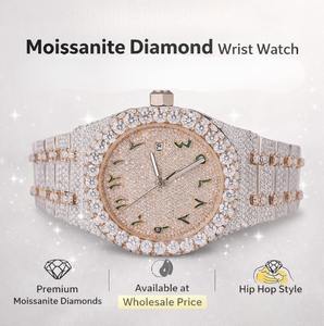 Reloj Clásico con Diamantes Moissanite, Totalmente Cubierto de Piedras, Estilo Hip Hop, Movimiento Automático VVS, Reloj de Lujo de Acero Inoxidable 2026 - Product Image 6