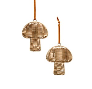 Natural Material Miniature Rattan Mushroom Hanging Set with rattan <b>present</b> and gift Sustainable B2B Sourcing Wholesale Supply - Product Image 2