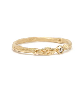 แหวนแต่งงานเพชรแล็บทรงกลมเจียระไนแบบบริลเลียนท์ ทอง 14K ดีไซน์ทันสมัย รับรองโดย IGI แหวนหมั้น แหวนของขวัญ สำหรับทุกเพศ - Product Image 2