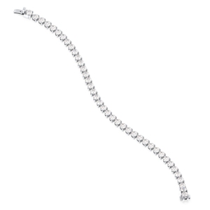 Bracelets tennis REYES en argent sterling 925, moissanite couleur D VVS, plaqués or blanc 14K et rhodium, bijoux fins, très demandés - Product Image 3