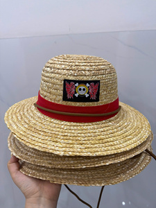 Sombrero de Sol Unisex de Rafia Tejida a Mano en Vietnam, con Rayas, Bordado a Mano, Ligero, de Ala Ancha, para Vacaciones, Fiestas de Verano y Bodas - Product Image 4