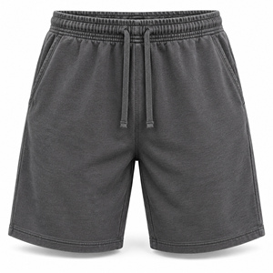 Pantalones Cortos de Algodón al por Mayor, con Lavado Ácido Frontal, Estilo Desgastado, Holgados, para Hombre, Informales, para Correr, Ropa de Verano Transpirable con Cierre de Cordón - Product Image 1