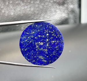 Esfera de Reloj A K Gems de Lapislázuli Azul Natural, Modelo ETH-1001, 31.50 mm, Redonda, Pulida por un Lado - Product Image 3