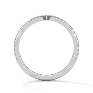 Bague en argent avec diamant de laboratoire incurvé, bijoux fins, design empilable pour femme, mariage, anniversaire, mariée et usage quotidien - Product Image 3