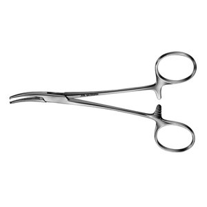 Fórceps de acero inoxidable de primera calidad Instrumento quirúrgico curvo de 5,5 pulgadas Diseño ergonómico para instrumentos médicos de microcirugía - Product Image 4