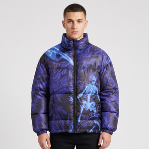 Chaqueta Acolchada Unisex Personalizada Azul Morado, Resistente al Viento, de Secado Rápido y Transpirable, para Otoño - Product Image 1