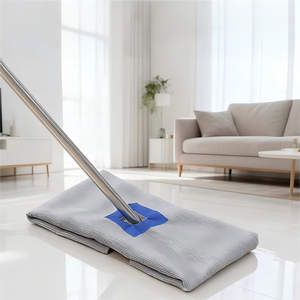 Microfibre carré <span class=keywords><strong>ménage</strong></span> vadrouille chiffon <span class=keywords><strong>ménage</strong></span> nettoyage absorbant réutilisable essuyer verre une traînée propre paresseux homme artefact - Product Image 1